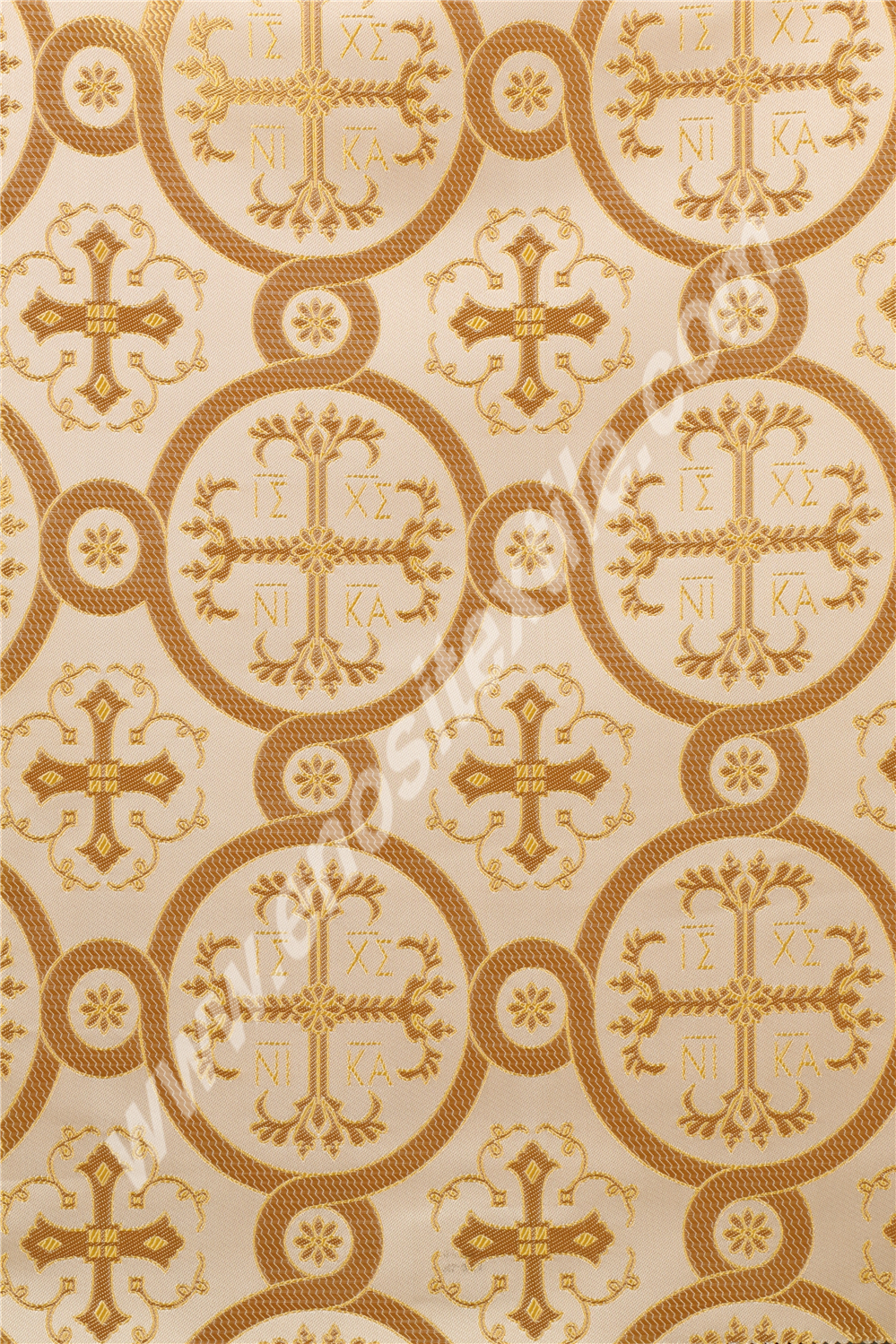 KL-026 Gold-White Brocade Fabrics